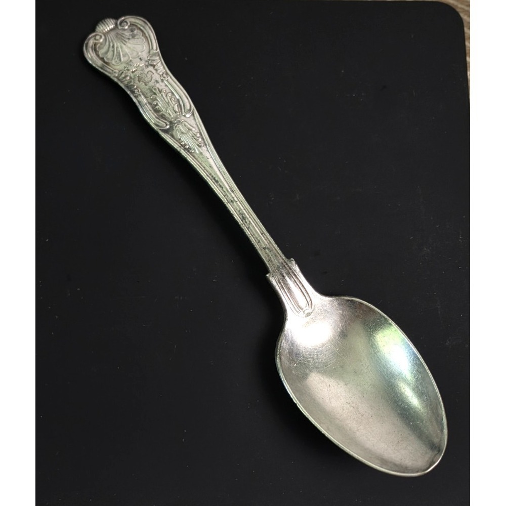 USN US NAVY Kings Pattern Soup Spoon 7 1/4" Int'l. Silver anchor‎